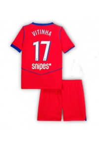 Fotbalové Dres Paris Saint-Germain Vitinha #17 Dětské Třetí Oblečení 2025-26 Krátký Rukáv (+ trenýrky)